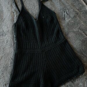 Kendall & Kylie Black Knit Jumpsuit